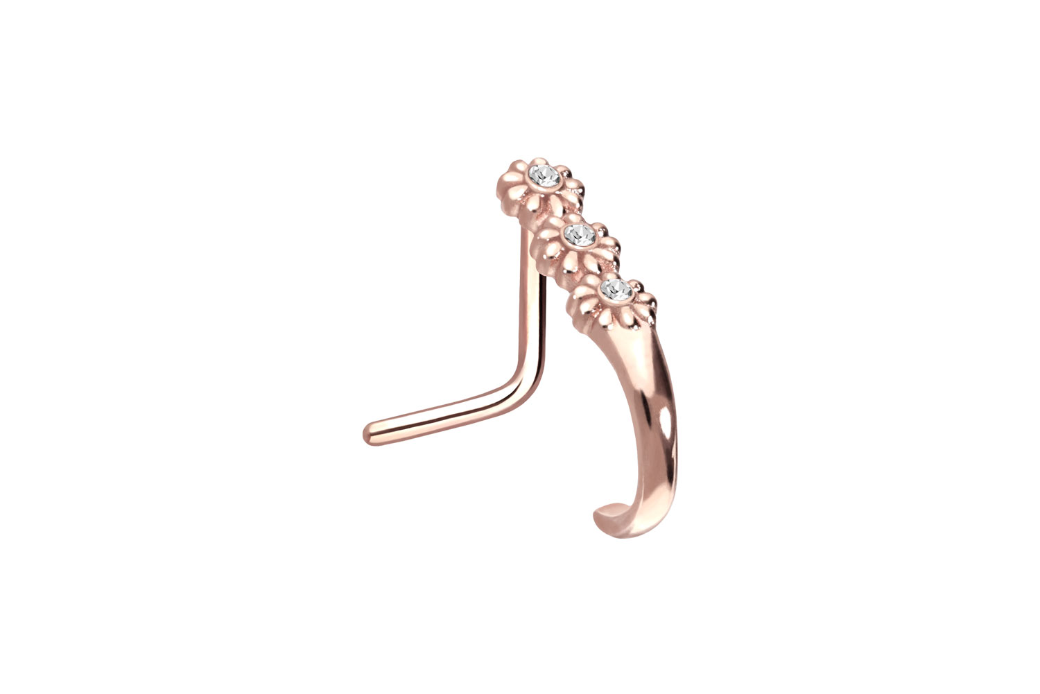 Chirurgenstahl Nasenstecker Nasenpiercing 3 KRISTALLBLUMEN